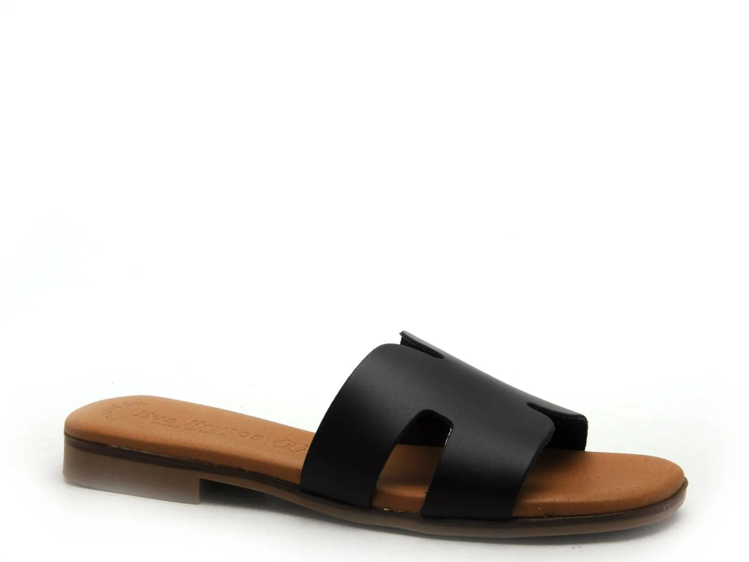 Eva Frutos 3053 Noir Mules et Sabots Plats Femme