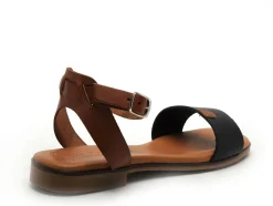 Eva Frutos 3052 Noir Sandales Plates Femme