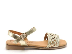 Eva Frutos 3089 Or Sandales Plates Femme