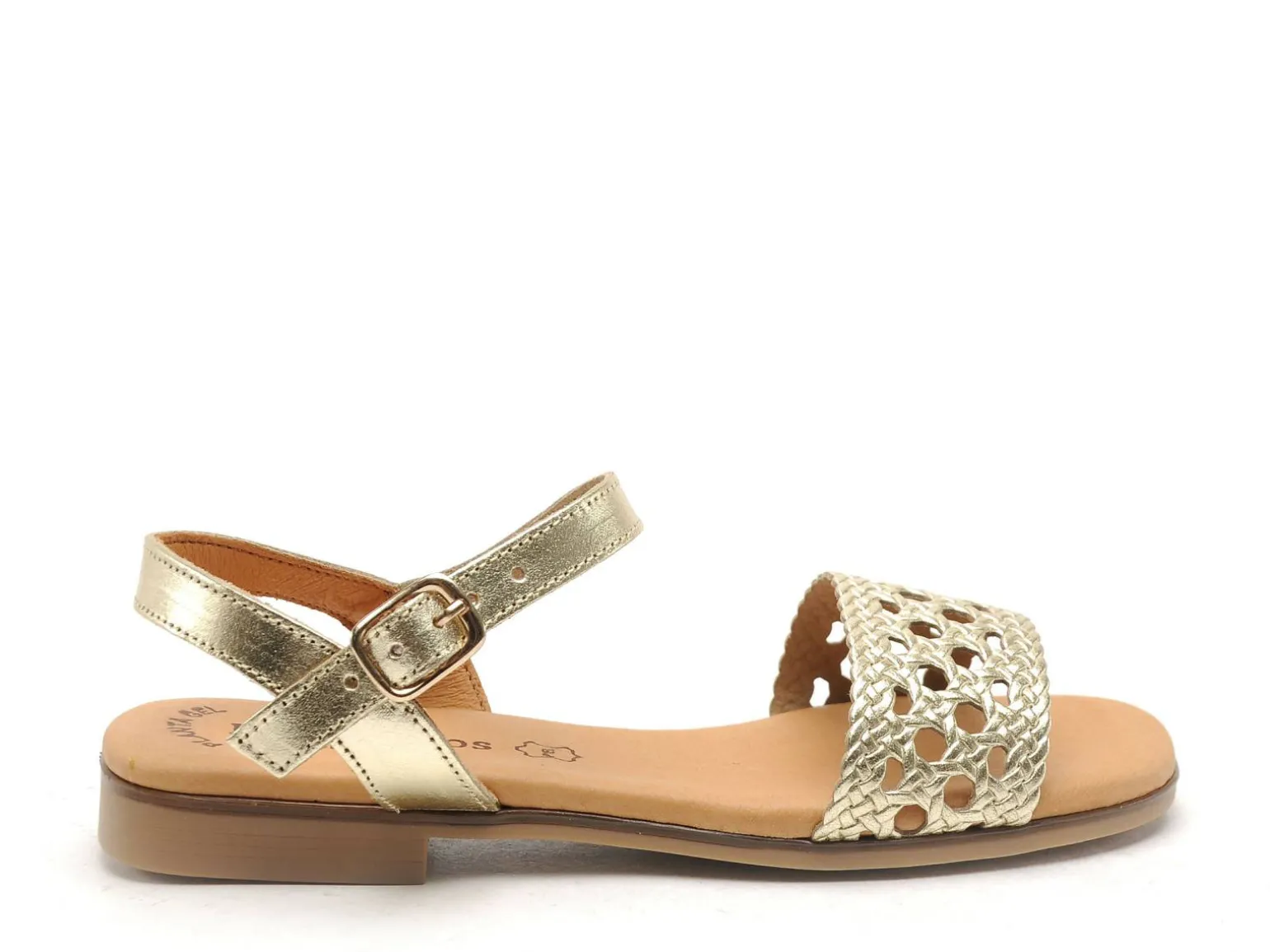 Eva Frutos 3089 Or Sandales Plates Femme
