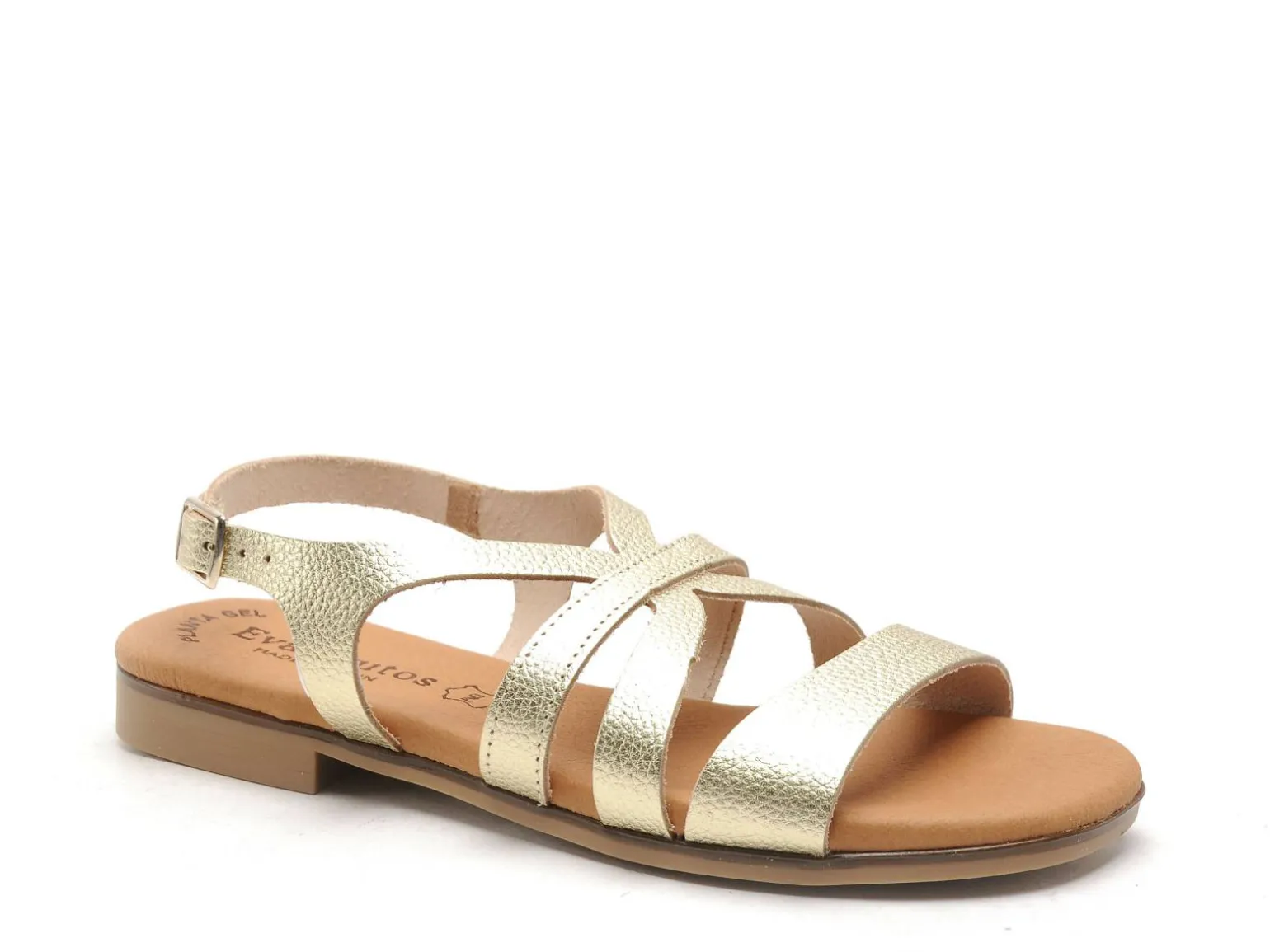 Eva Frutos 3060 Or Sandales Plates Femme