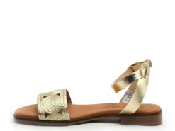 Eva Frutos 3056 Or Sandales Plates Femme