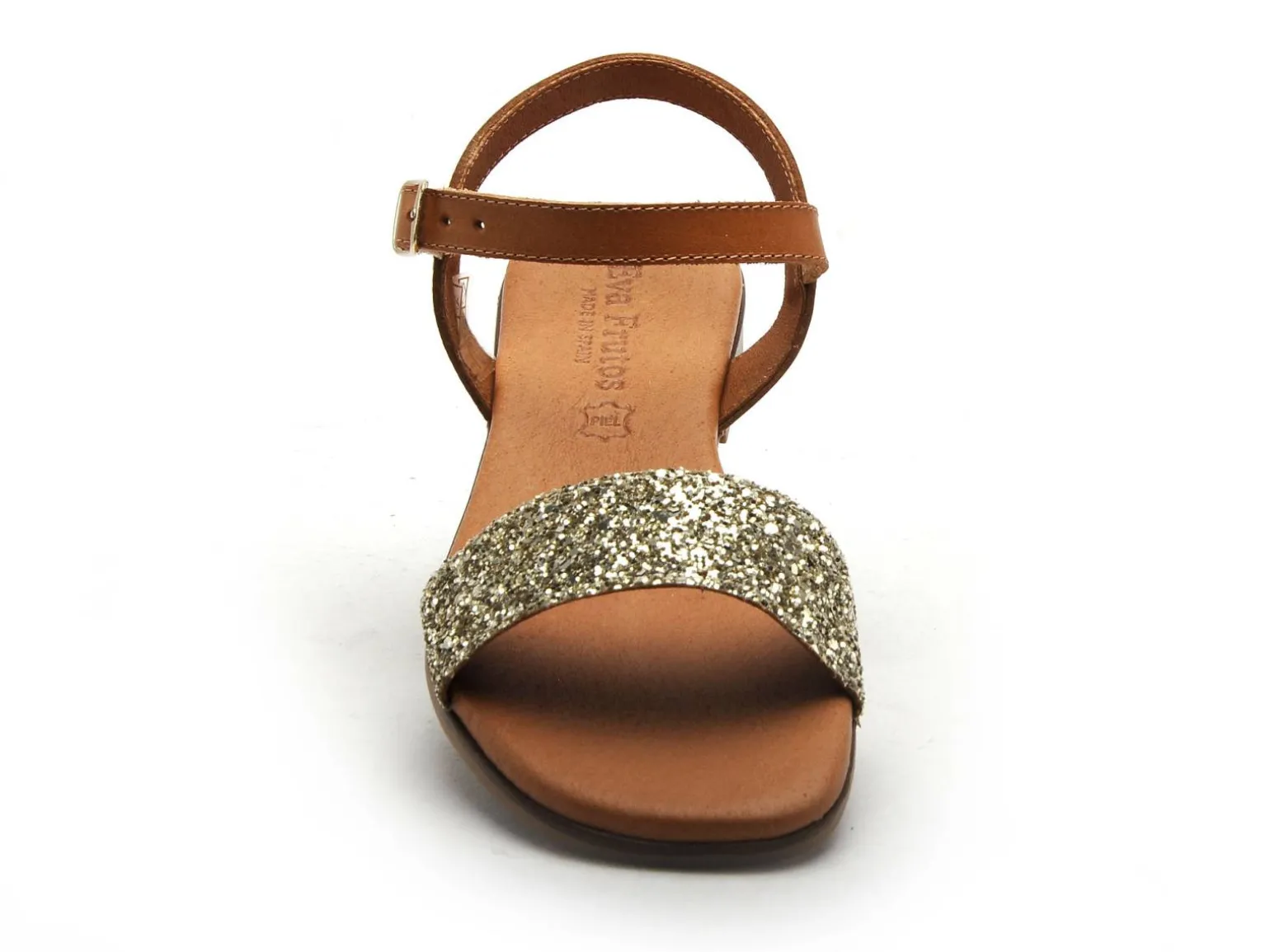 Eva Frutos 3090 Or Sandales Plates Femme
