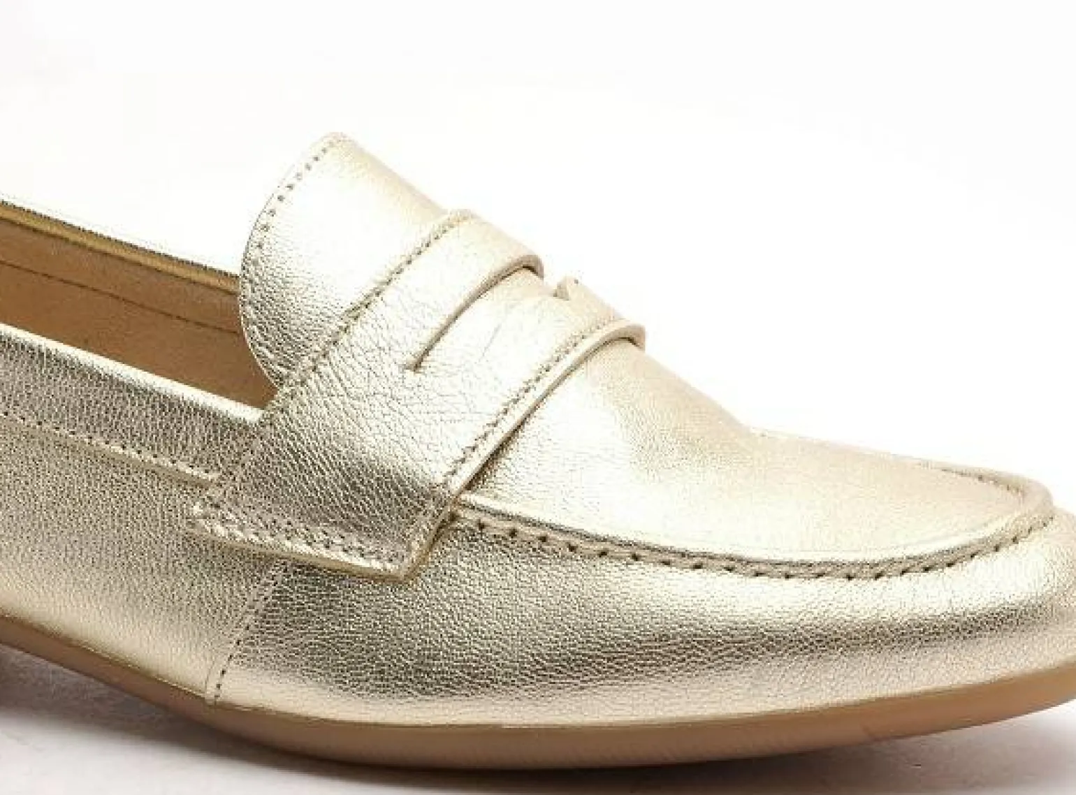 Fricote 40060 40012 METAL Or Mocassins Femme