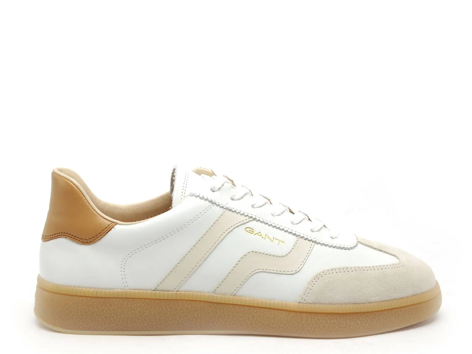 Gant CUZMO CUIR Blanc Baskets Basses Homme