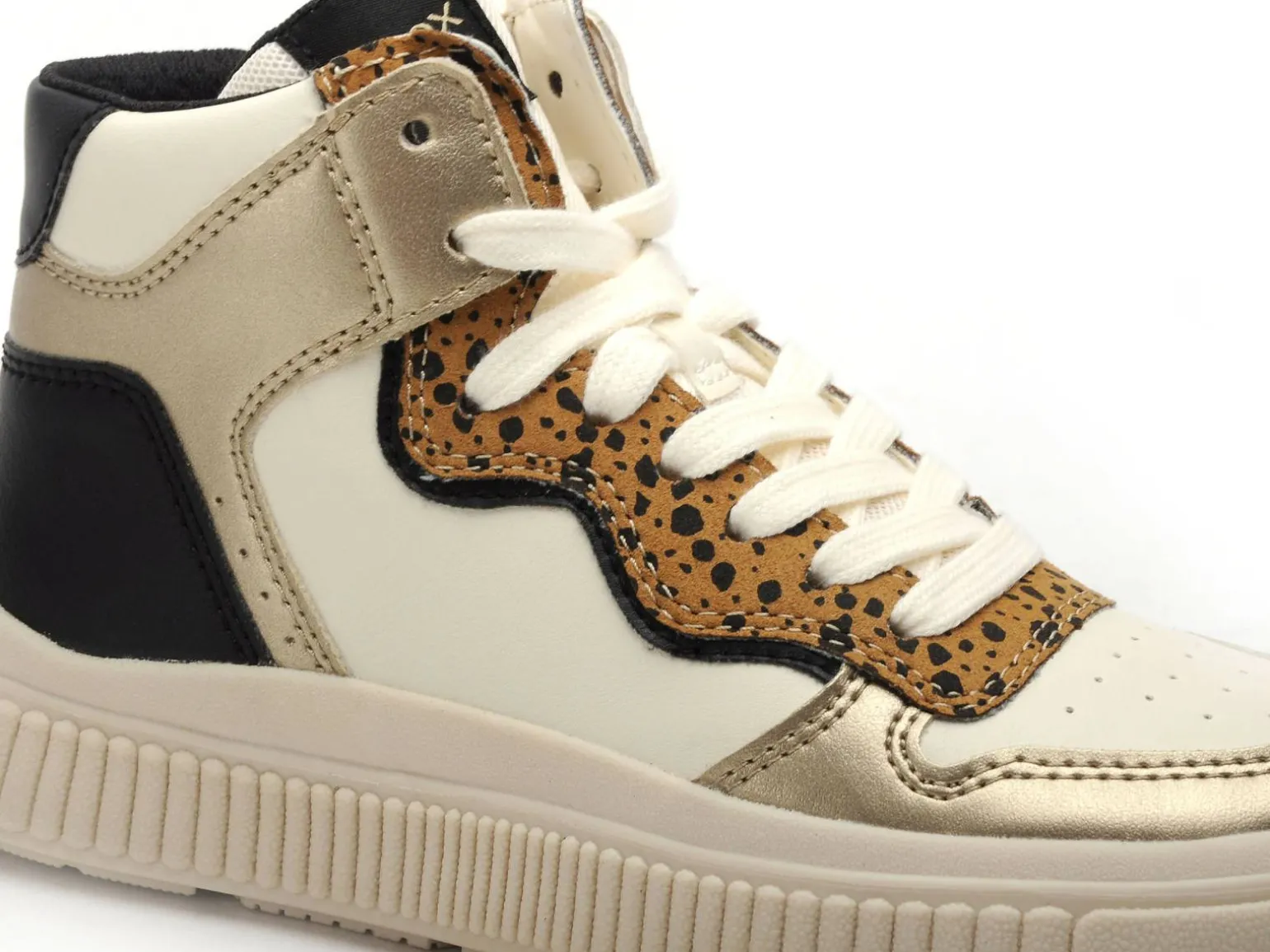 Geox BASKETS J LAQUINNY GIRL J56M3B Blanc Baskets Montantes Fille