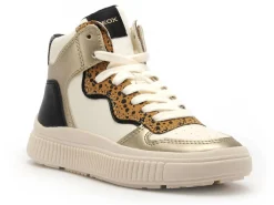 Geox BASKETS J LAQUINNY GIRL J56M3B Blanc Baskets Montantes Fille