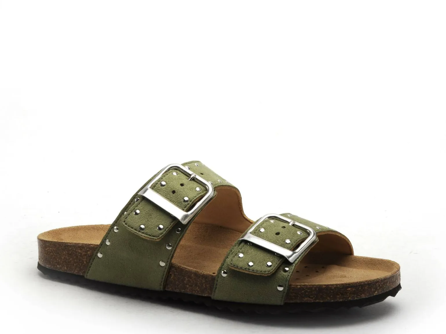 Geox D BRIONIA R D55Y31 Kaki Mules et Sabots Plats Femme