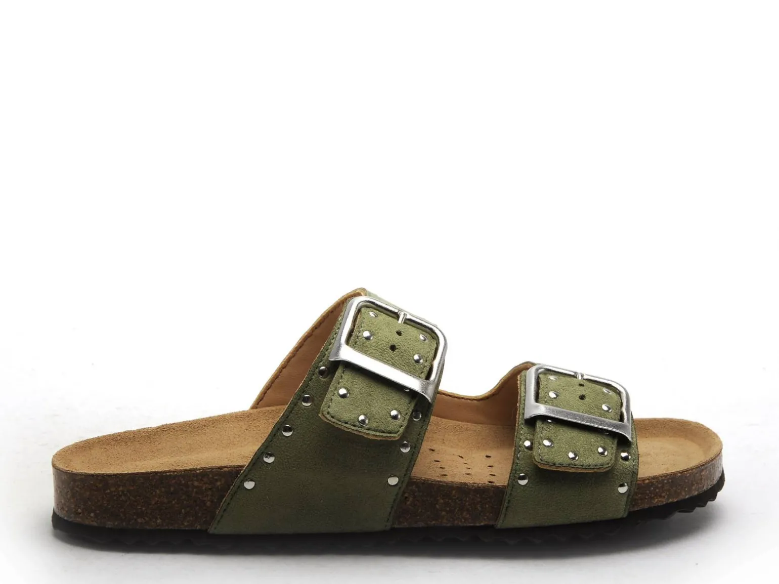 Geox D BRIONIA R D55Y31 Kaki Mules et Sabots Plats Femme