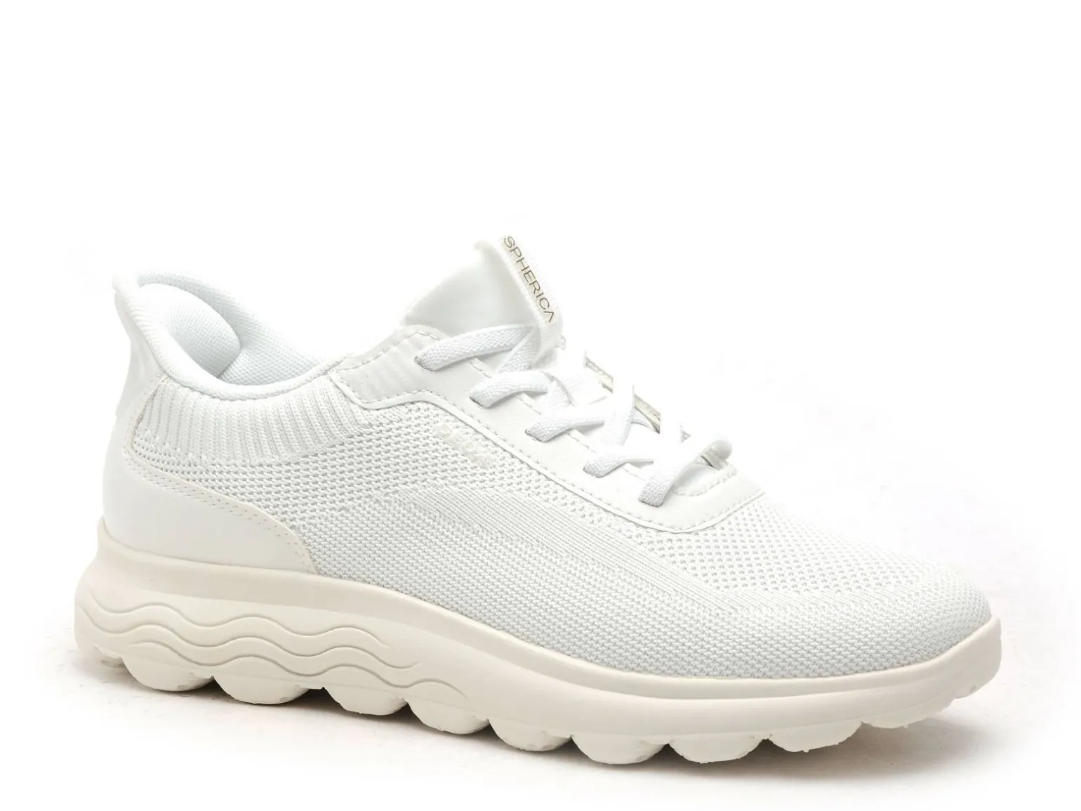 Geox D SPHERICA PLUS D557MA Blanc Slip in Baskets Basses Femme