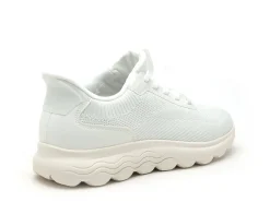 Geox D SPHERICA PLUS D557MA Blanc Slip in Baskets Basses Femme