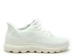 Geox D SPHERICA PLUS D557MA Blanc Slip in Baskets Basses Femme