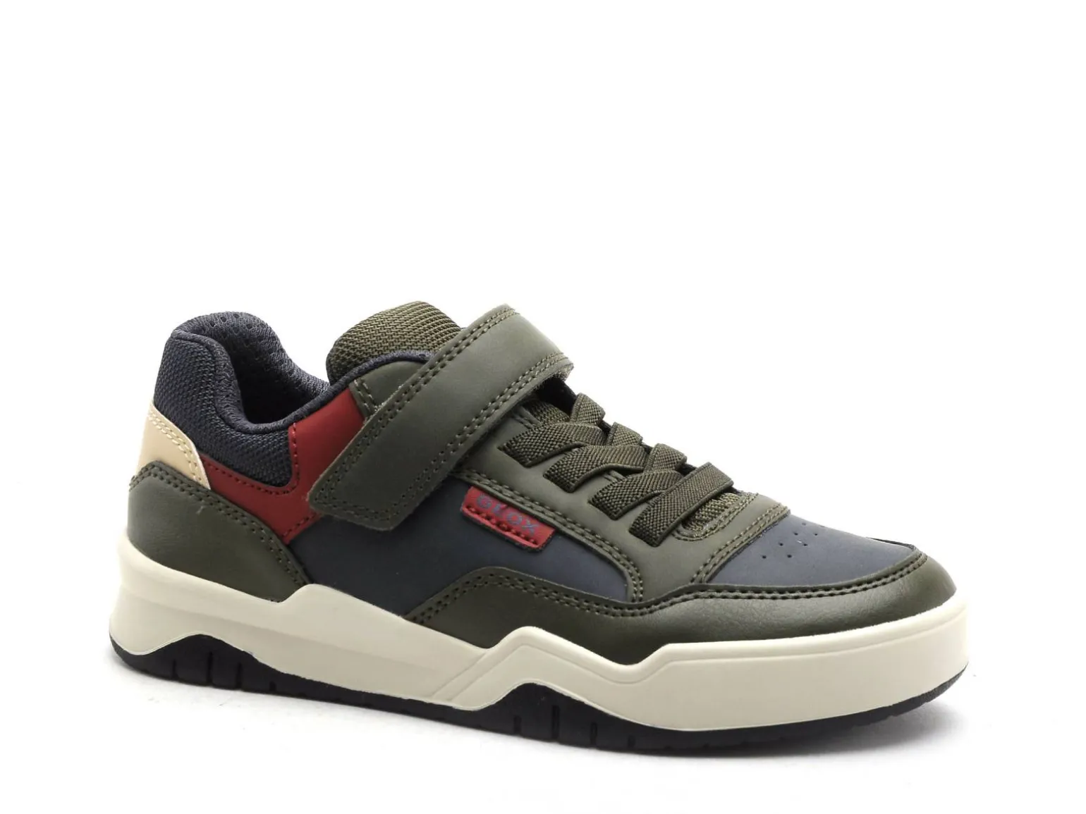Geox J PERTH GARCON J367RE Kaki Baskets Basses Garçon