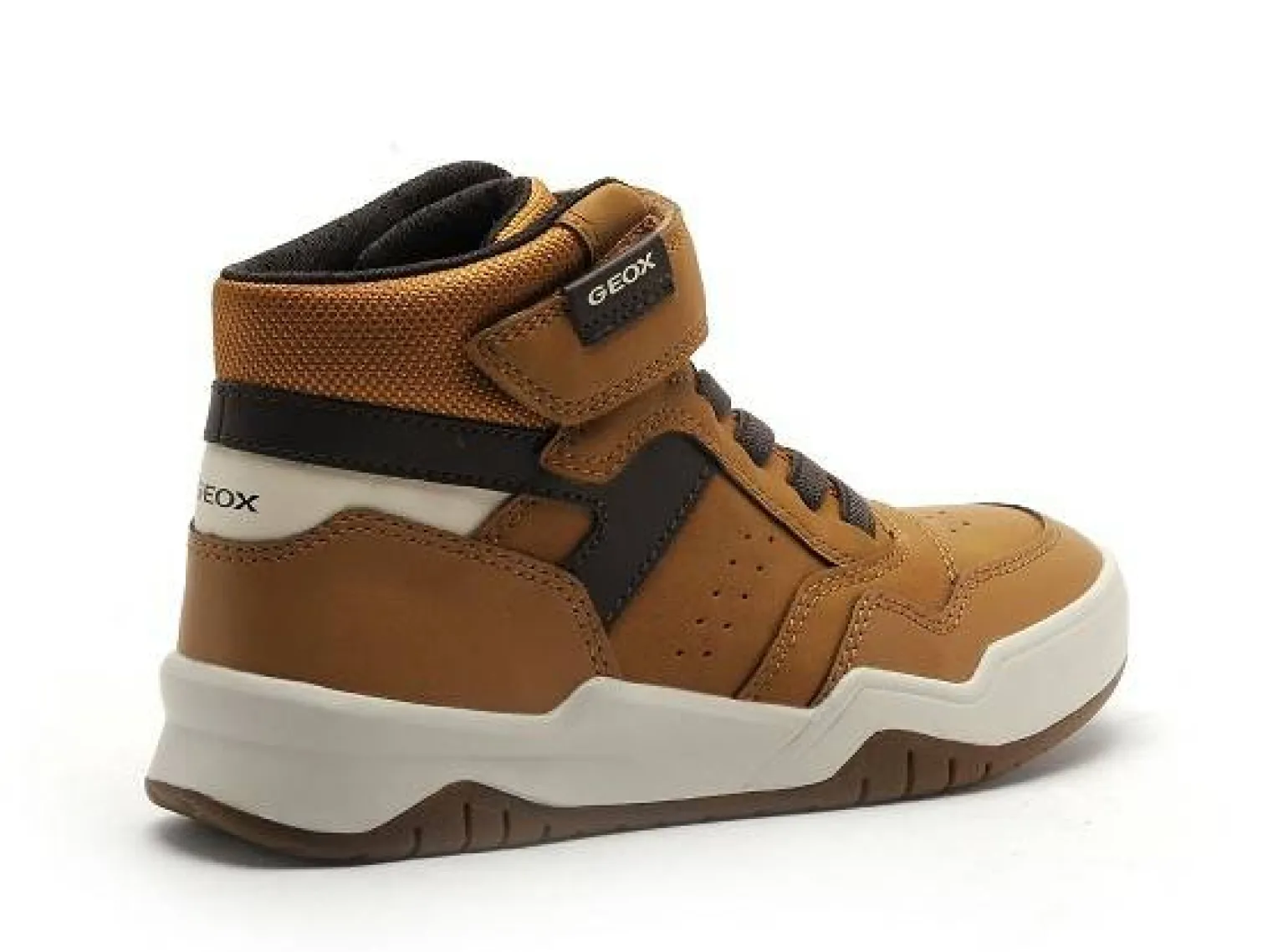 Geox J PERTH GARCON J367RF Marron Baskets Montantes Garçon