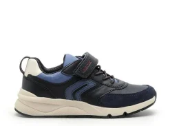 Geox J ROONER BOY J46H0D Bleu Baskets Basses Garçon