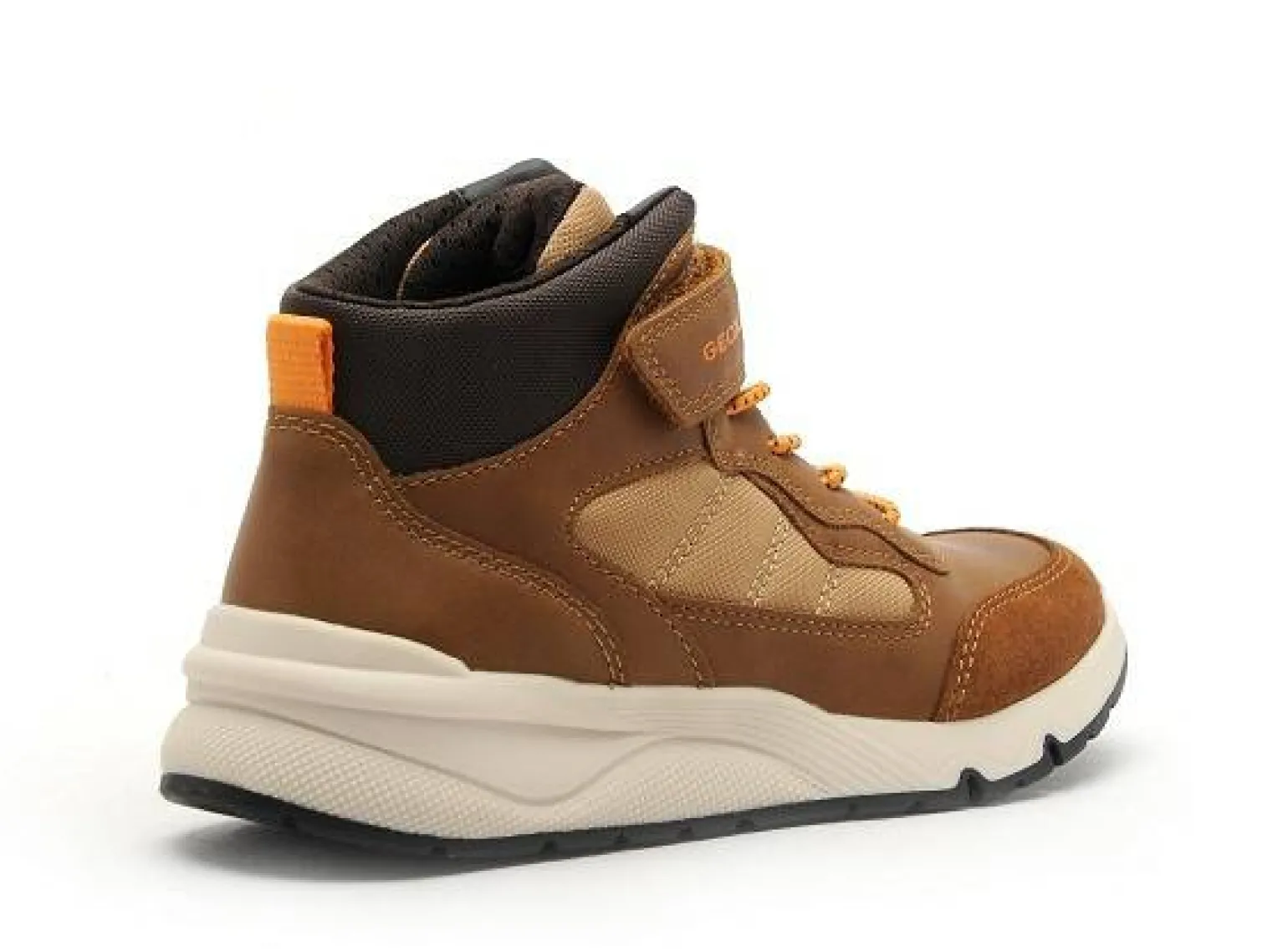 Geox J ROONER BOY J46H0E Marron Baskets Montantes Garçon