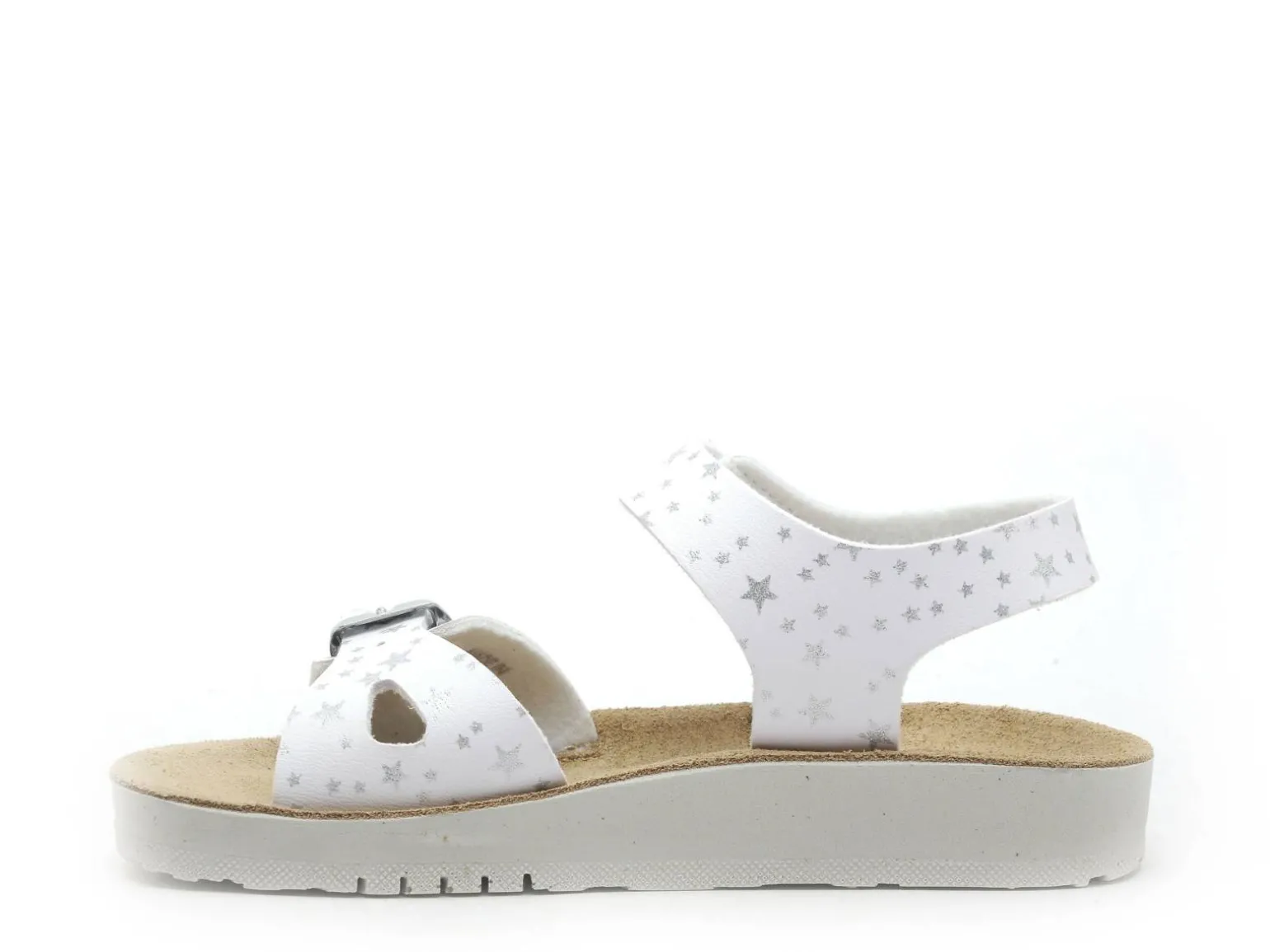 Geox J SANDAL COSTAREI GI J15EAB Blanc Sandales Fille