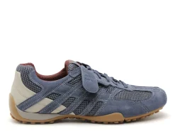 Geox U SNAKE ORIGINAL U55MNA Bleu Baskets Basses Homme