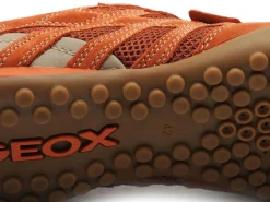 Geox U SNAKE ORIGINAL U55MNA Orange Baskets Basses Homme