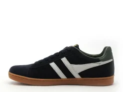 Gola EQUIPE II SUEDE CMB387 Bleu et Blanc Baskets Basses Homme