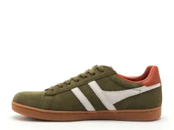 Gola EQUIPE II SUEDE CMB387 Kaki Baskets Basses Homme