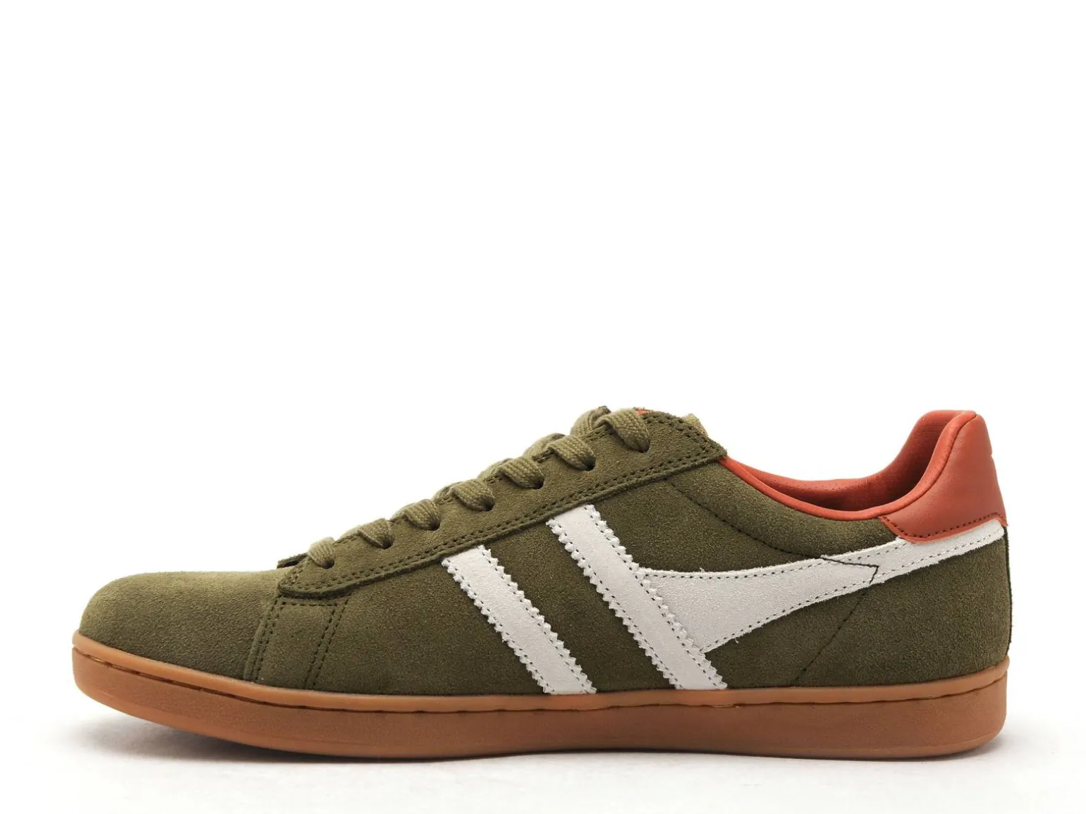 Gola EQUIPE II SUEDE CMB387 Kaki Baskets Basses Homme