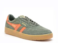 Gola HAWK SUEDE 86 Kaki Baskets Basses Homme