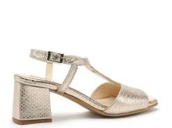 Gr BIFOR Or Sandales à Talons Femme