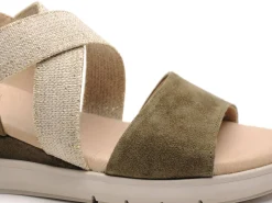 Gr GALATA Kaki Sandales à Talons Femme
