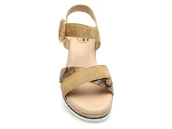Gr MAGNABE Beige Sandales à Talons Femme