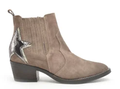Gr MILOU Gris Boots et Bottines à Talons Femme