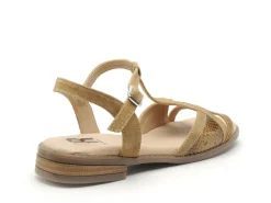 Gr POLAMI Beige Sandales Plates Femme