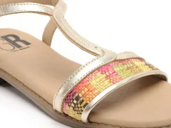 Gr POLAVIA Multicolore Sandales Plates Femme
