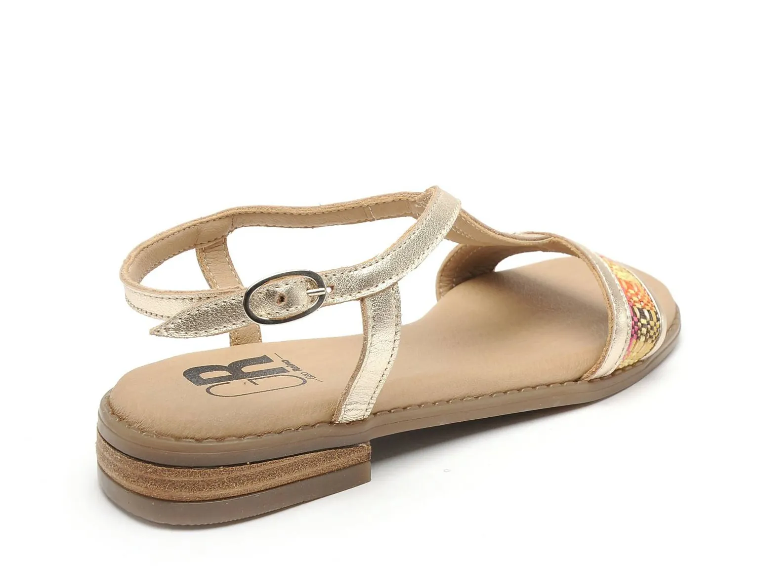 Gr POLAVIA Multicolore Sandales Plates Femme