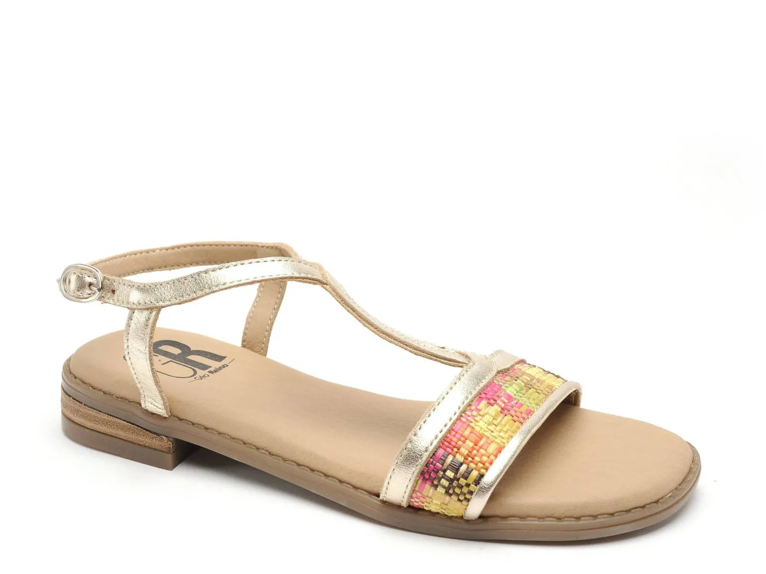Gr POLAVIA Multicolore Sandales Plates Femme