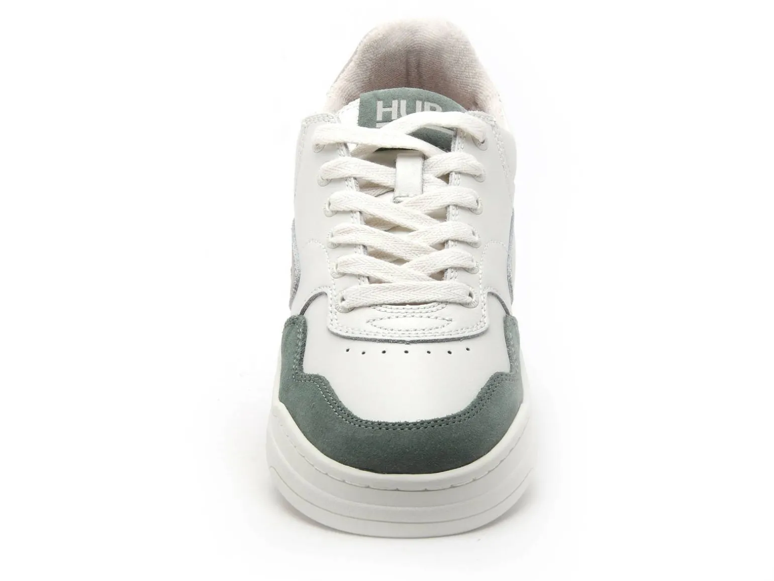 Hub COURT L68 Blanc et Vert Baskets Basses Homme