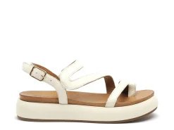 Inuovo A96003 Beige Sandales Plates Femme