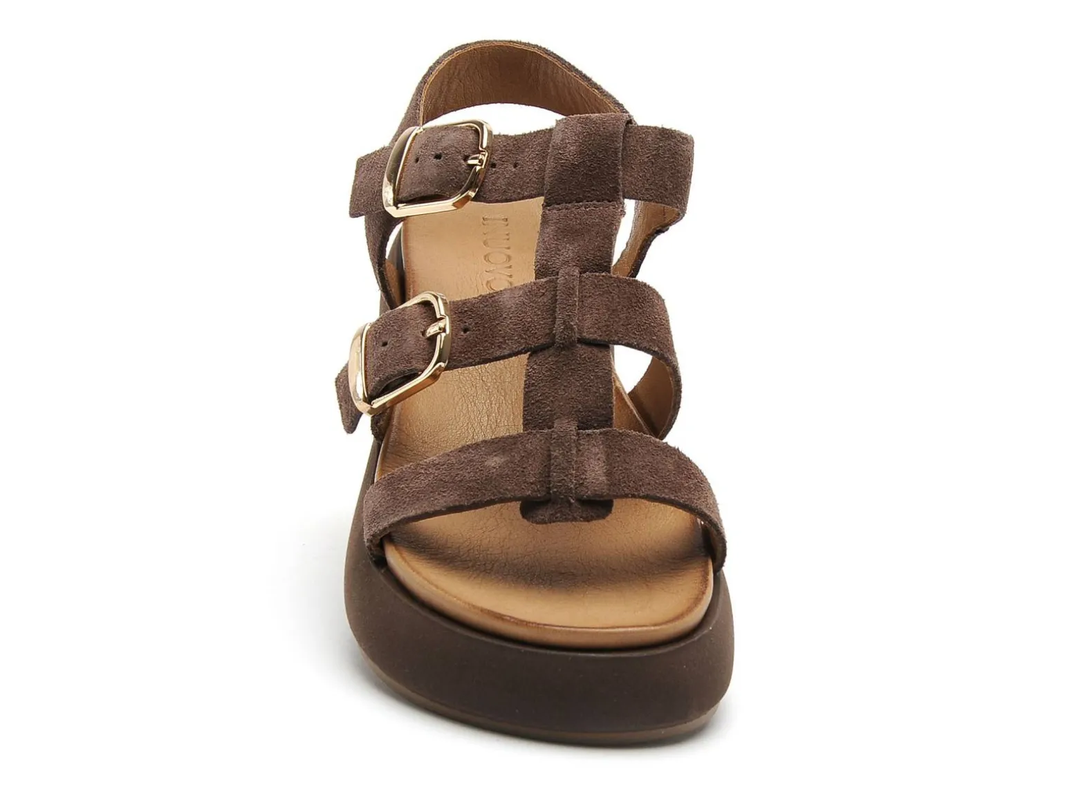 Inuovo A96046 Marron Sandales Plates Femme
