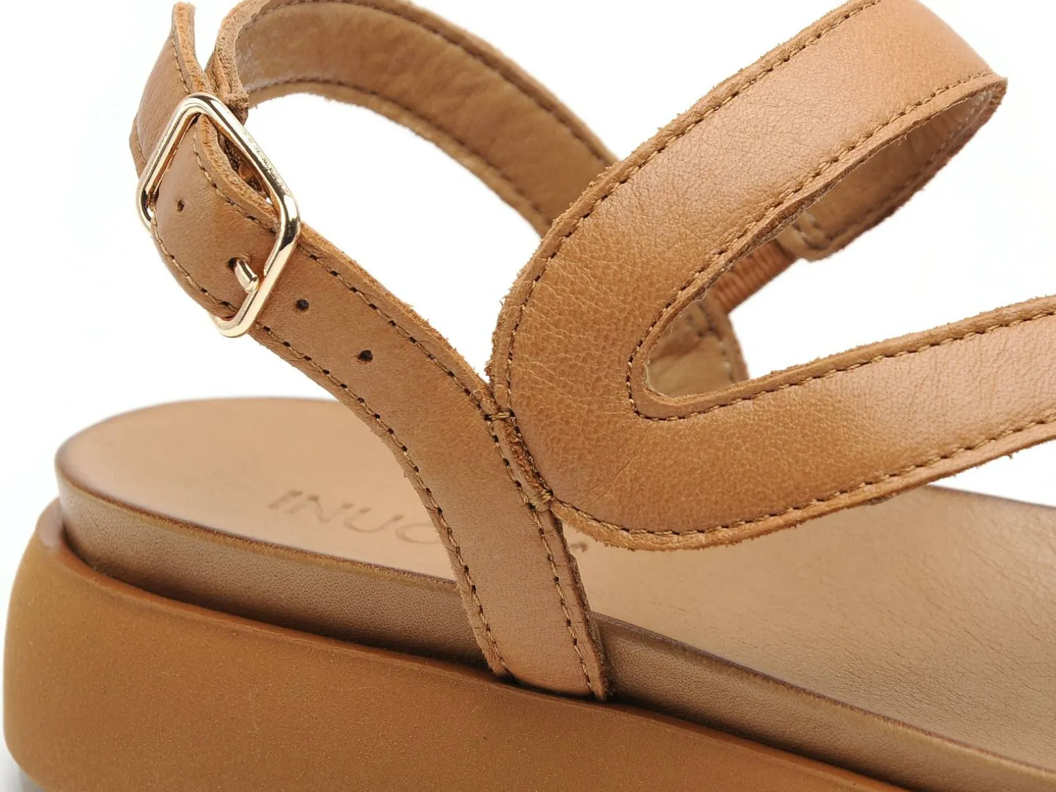 Inuovo A96003 Marron Sandales Plates Femme