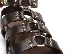 Inuovo D51013 Marron Sandales Plates Femme