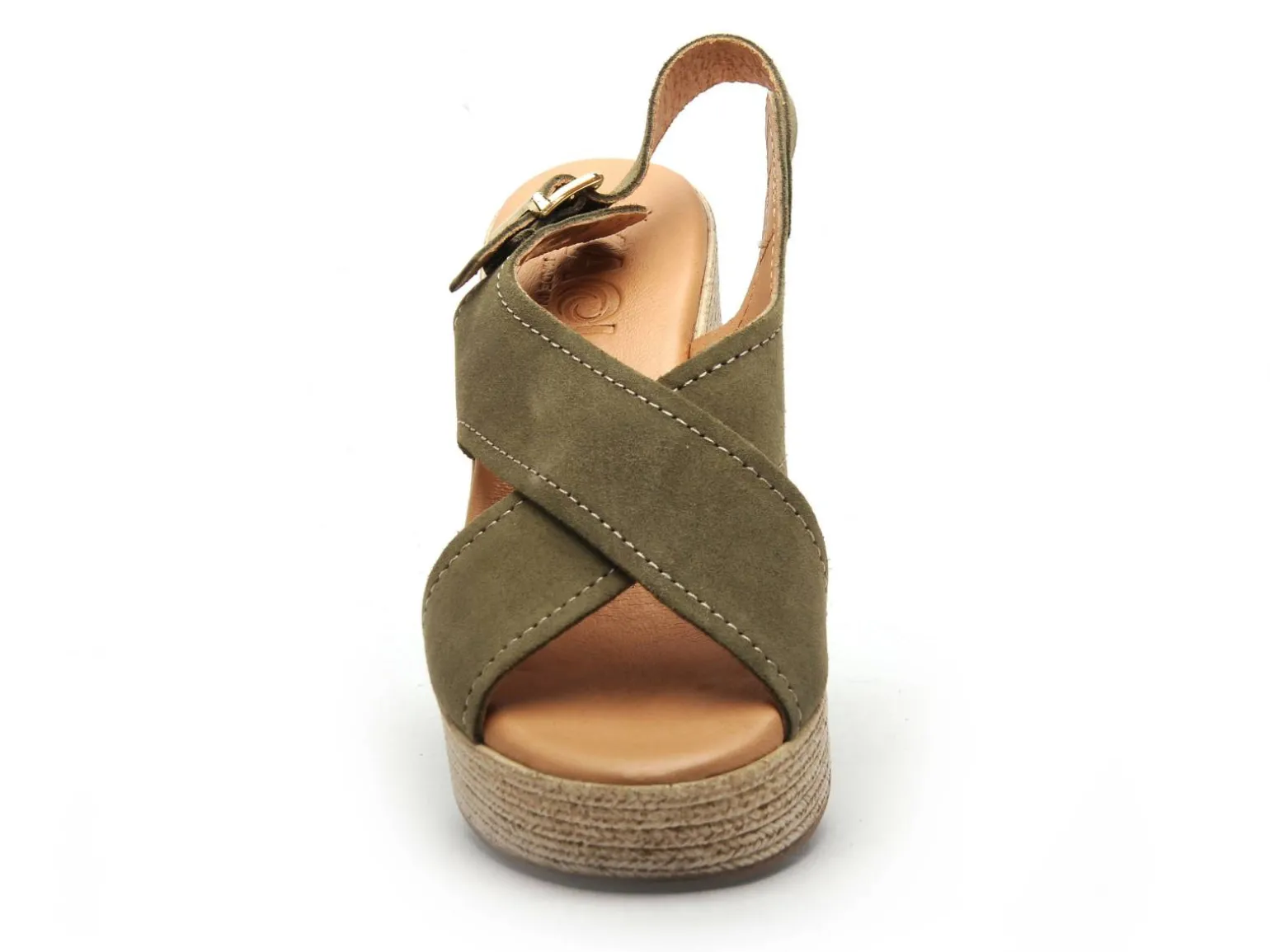 Kaola 2504 Kaki Sandales à Talons Femme