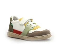Kickers KICKBUVAR Blanc Baskets Basses Garçon