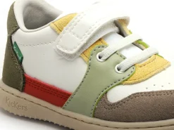 Kickers KICKBUVAR Blanc Baskets Basses Garçon