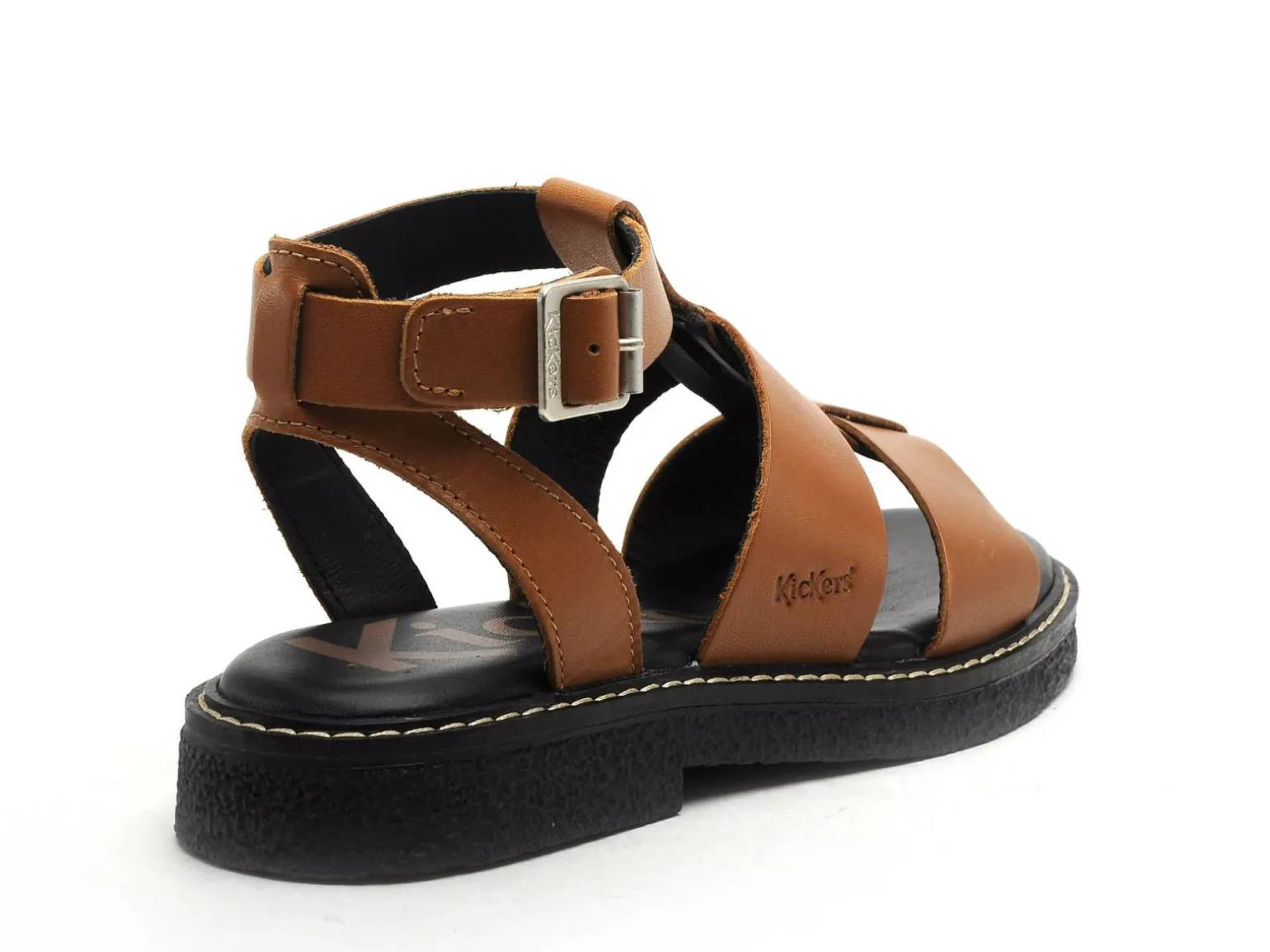 Kickers KICKLILA Marron Sandales Plates Femme