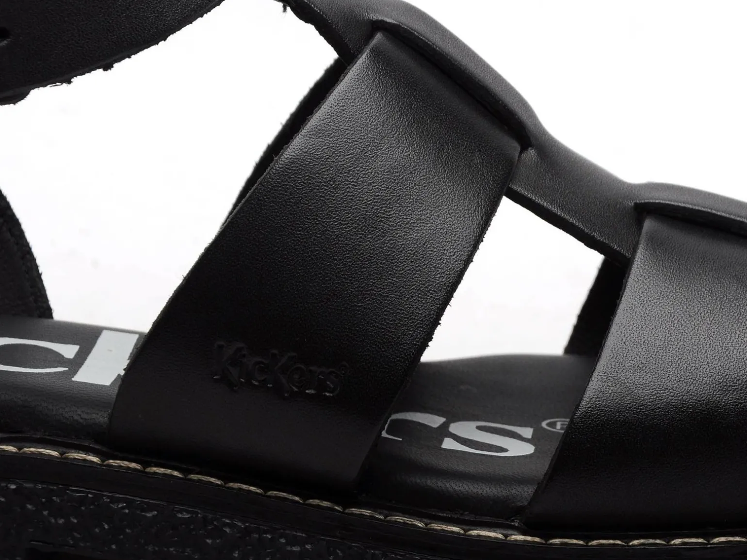 Kickers KICKLILA Noir Sandales Plates Femme