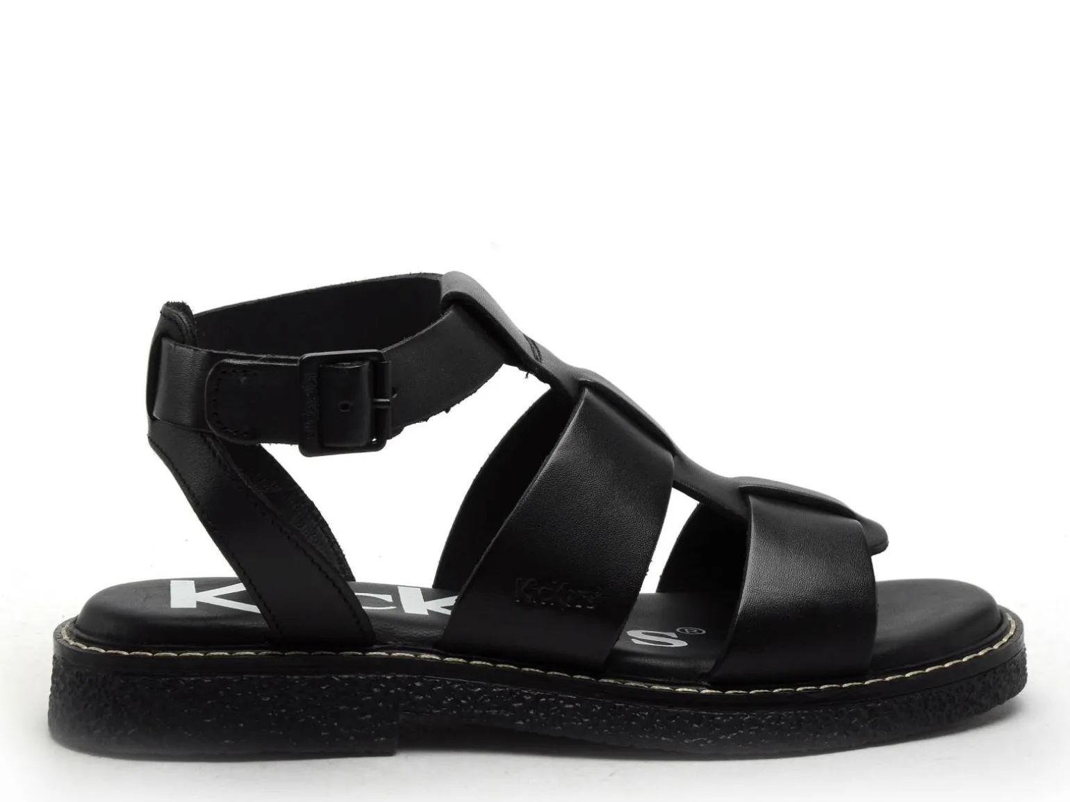 Kickers KICKLILA Noir Sandales Plates Femme