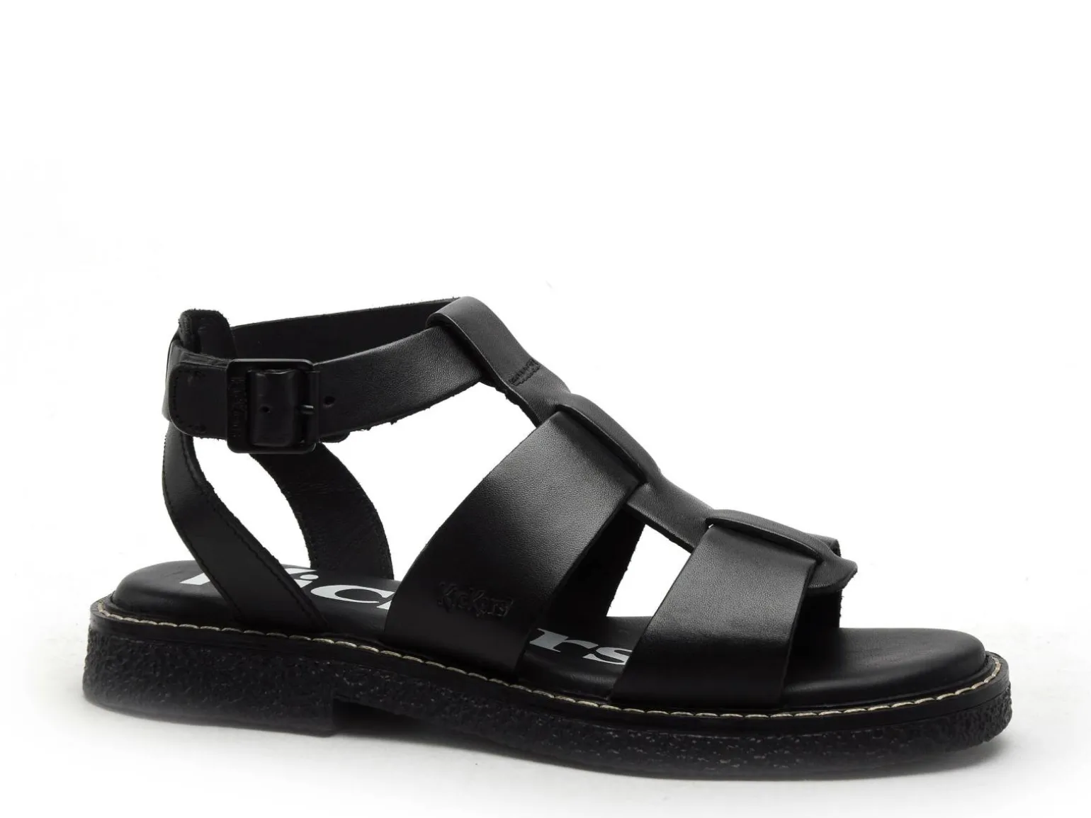 Kickers KICKLILA Noir Sandales Plates Femme