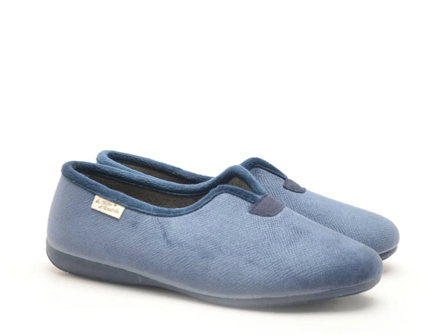 La Maison De L Espadrille Chaussons 6182 8 Bleu Chaussons Femme