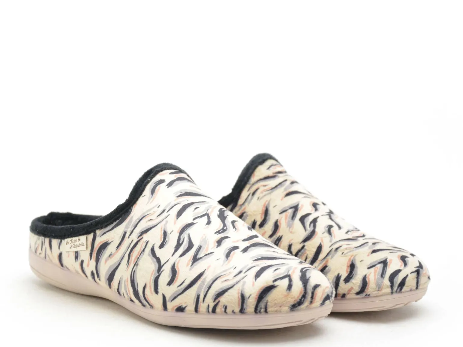 La Maison De L Espadrille Chaussons 6222 8 Noir Chaussons Femme