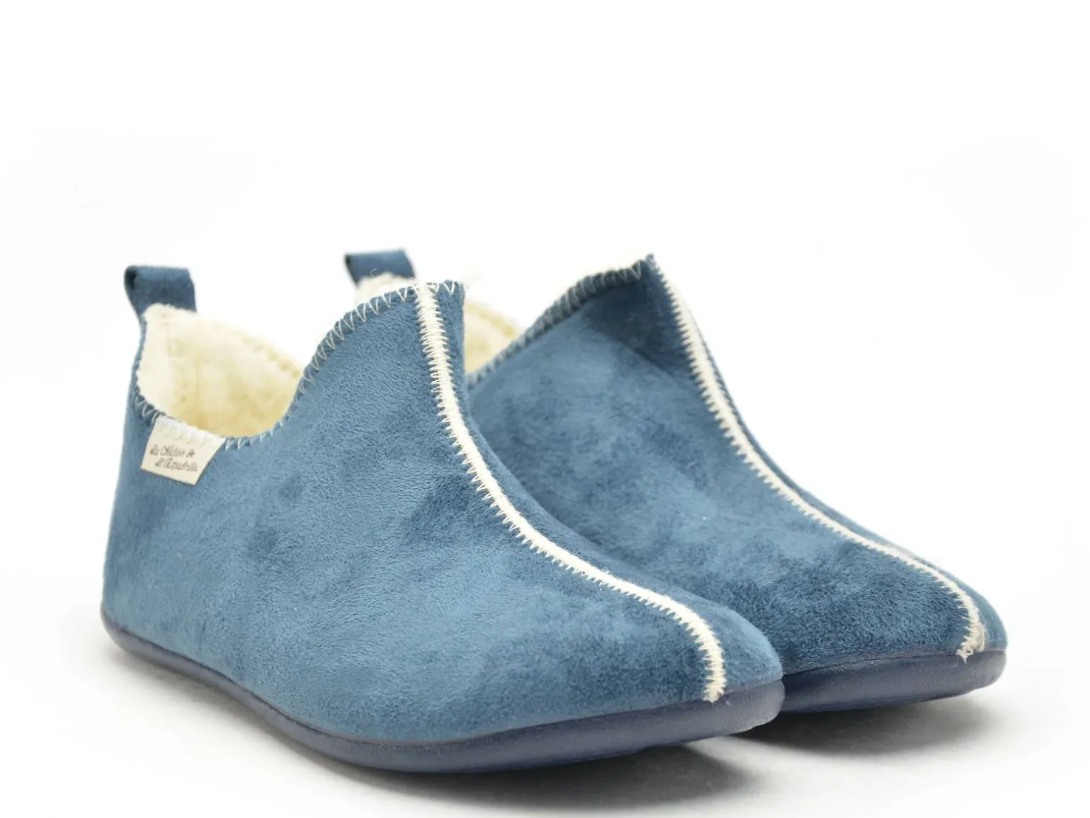 La Maison De L Espadrille Chaussons 6030 8 F Bleu Chaussons Femme